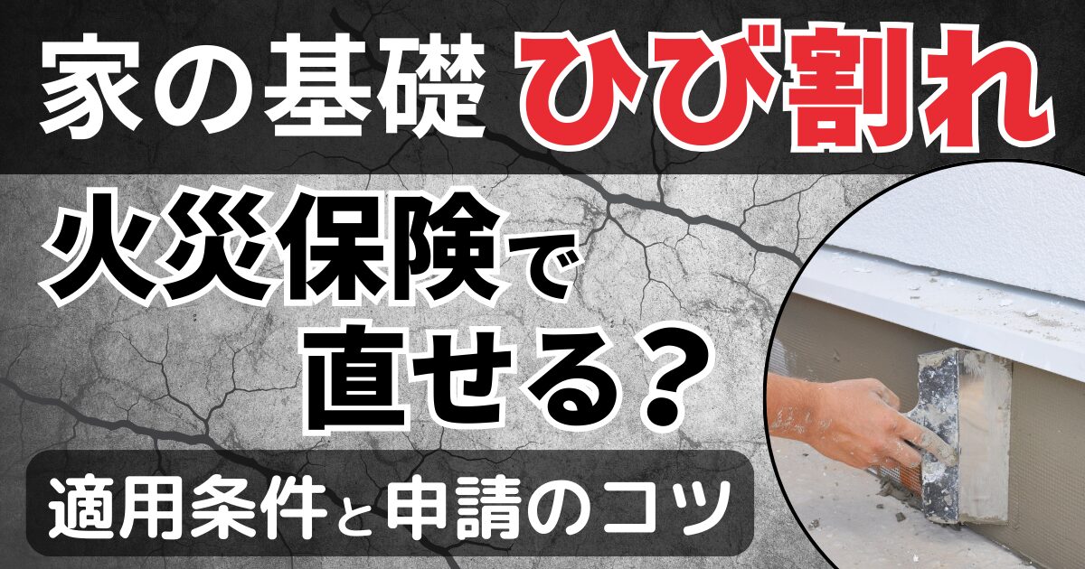 家の基礎のひび割れは火災保険で直せる？保険適用の条件と申請のコツ