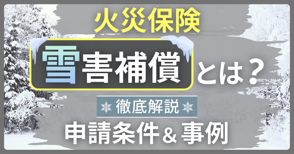 火災保険 雪害　サムネイル