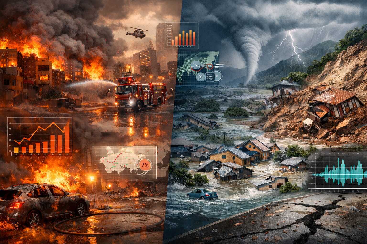 火災と災害のデータのイメージ