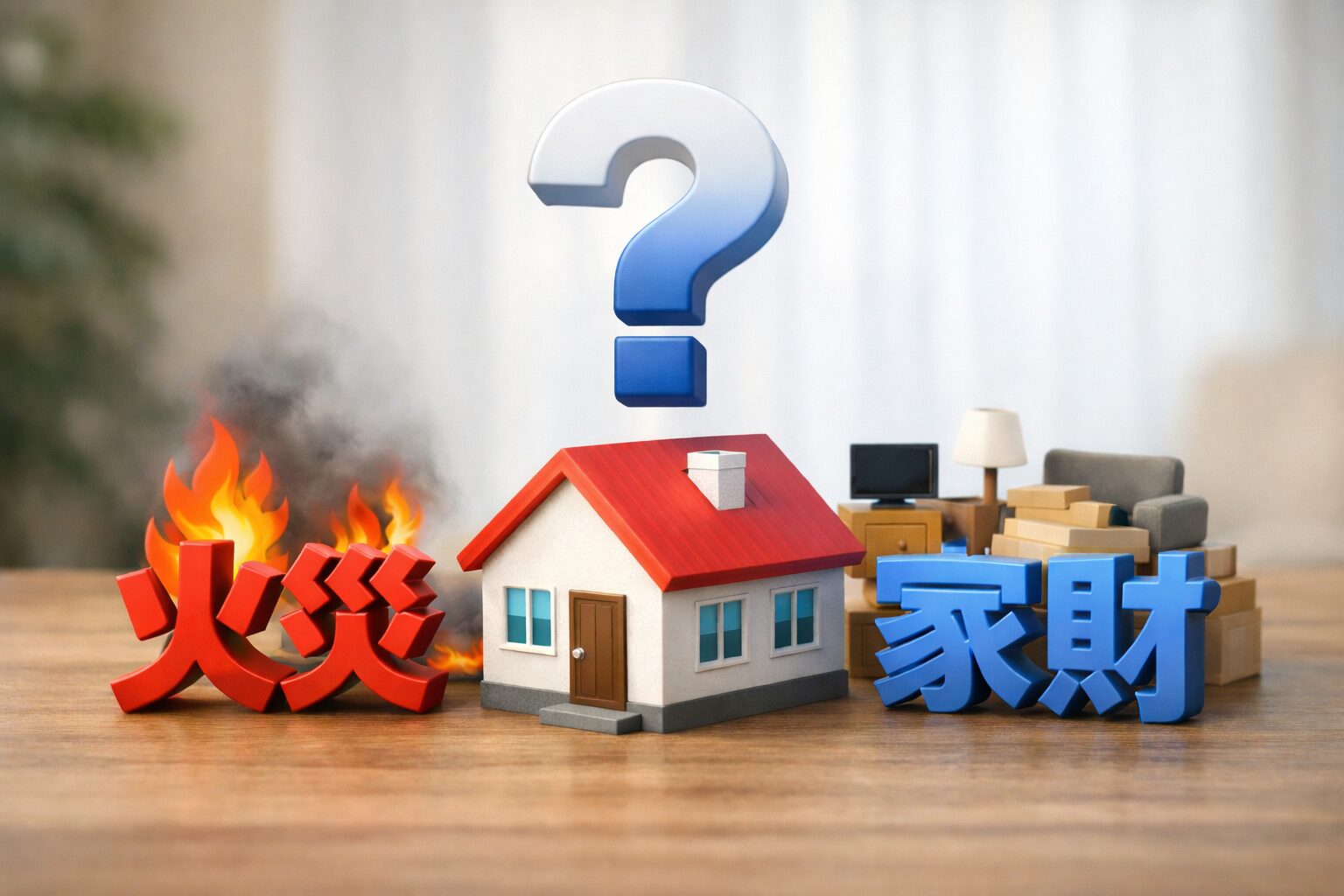 火災保険と家財保険のちがい