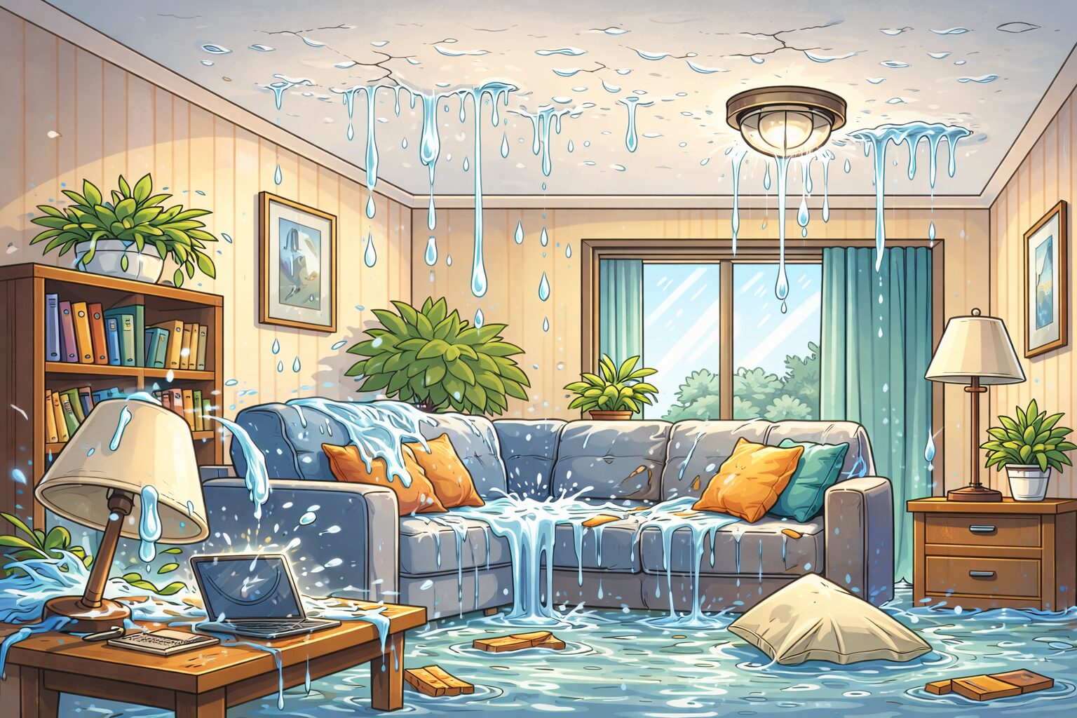 水漏れ被害のイメージ