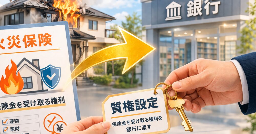 「質権設定」とは、保険金を受け取る権利を銀行に渡すこと