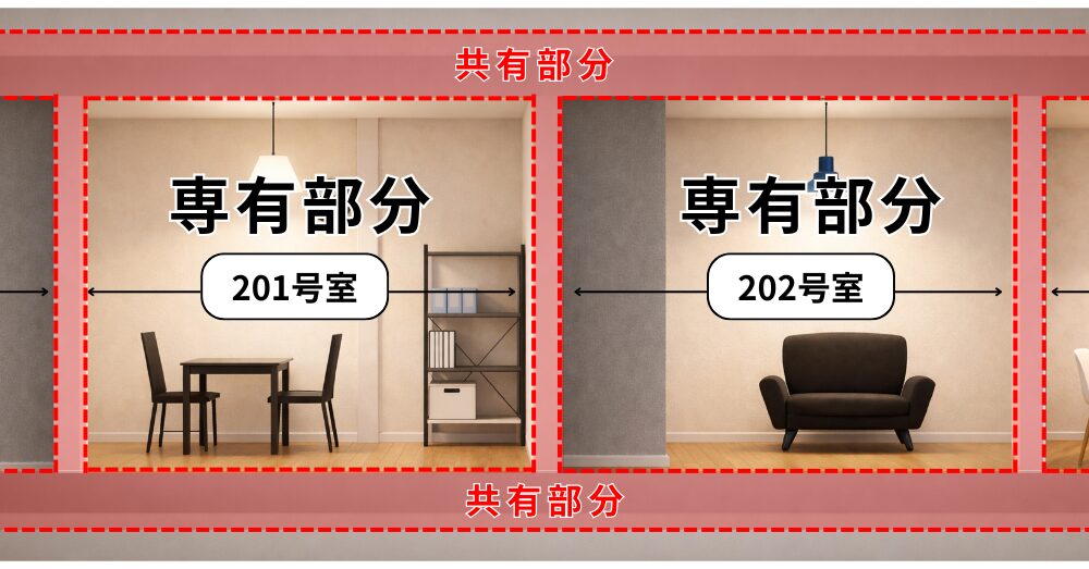 マンション専用部分と共有部分