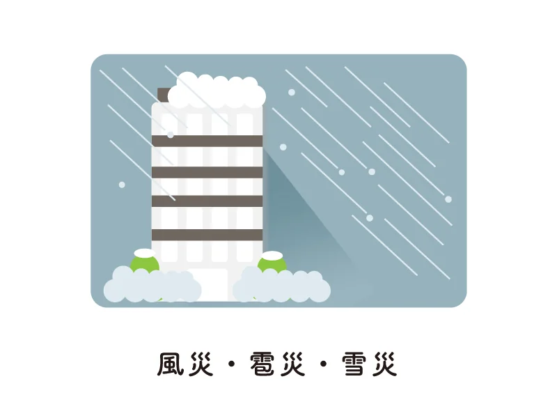 マンション管理組合の保険　風災・ひょう災・雪災